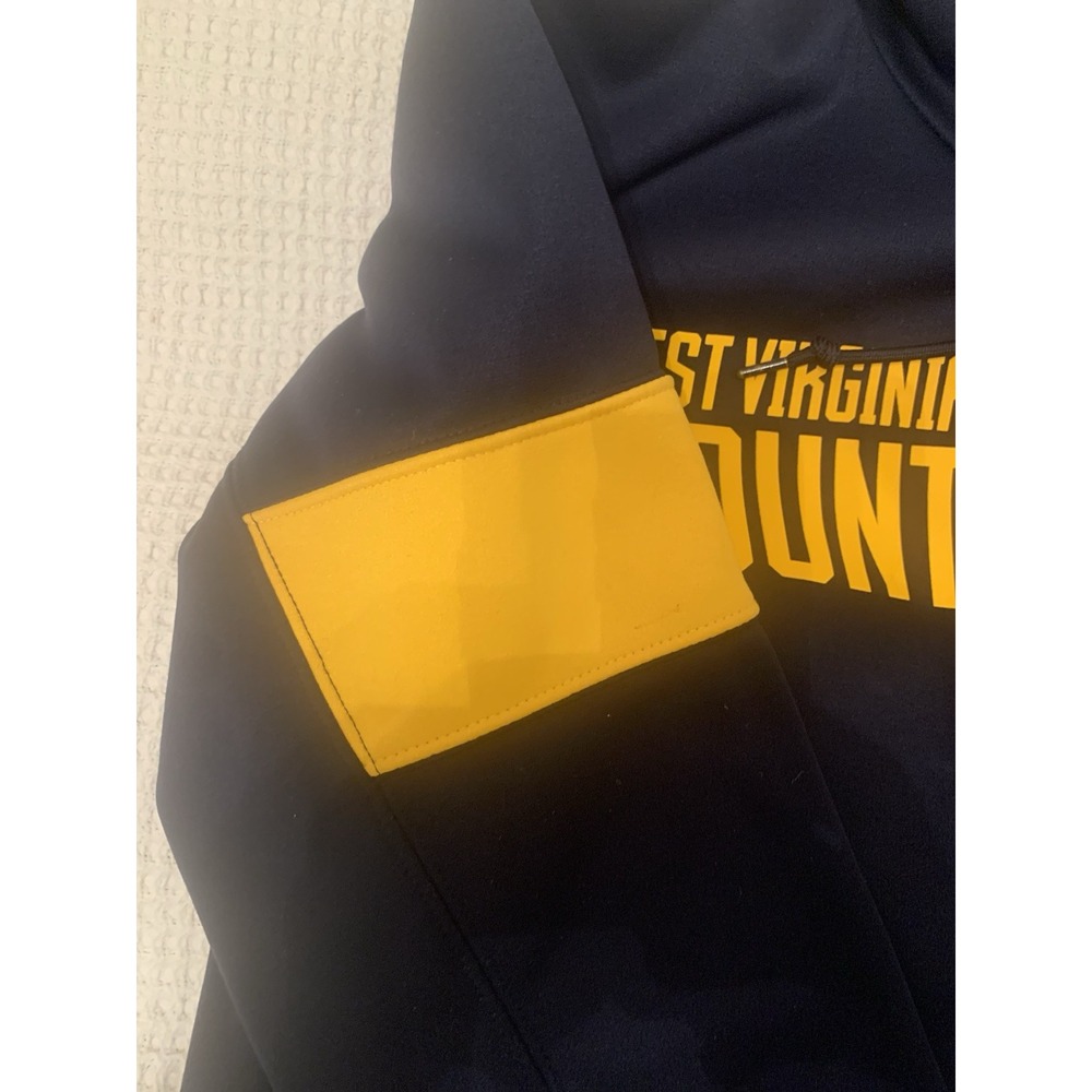 Nike Dri Fit West Virginia Mountaineers Hoodie Men's Size Medium Blue Sweatshirt - Picture 6 of 12